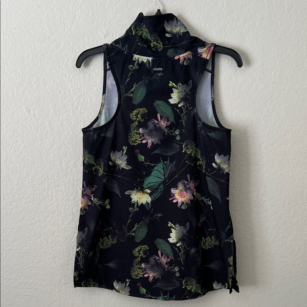 Like New! OISELLE Floral Sleeveless Women's Top Pockets in Size 4 - Picture 5 of 12